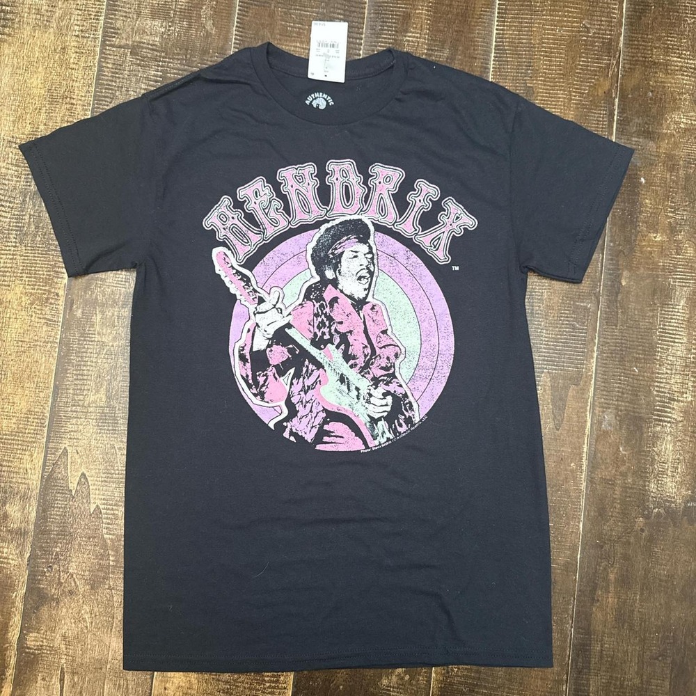 Authentic Hendrix Black Jimi Hendrix graphic tee